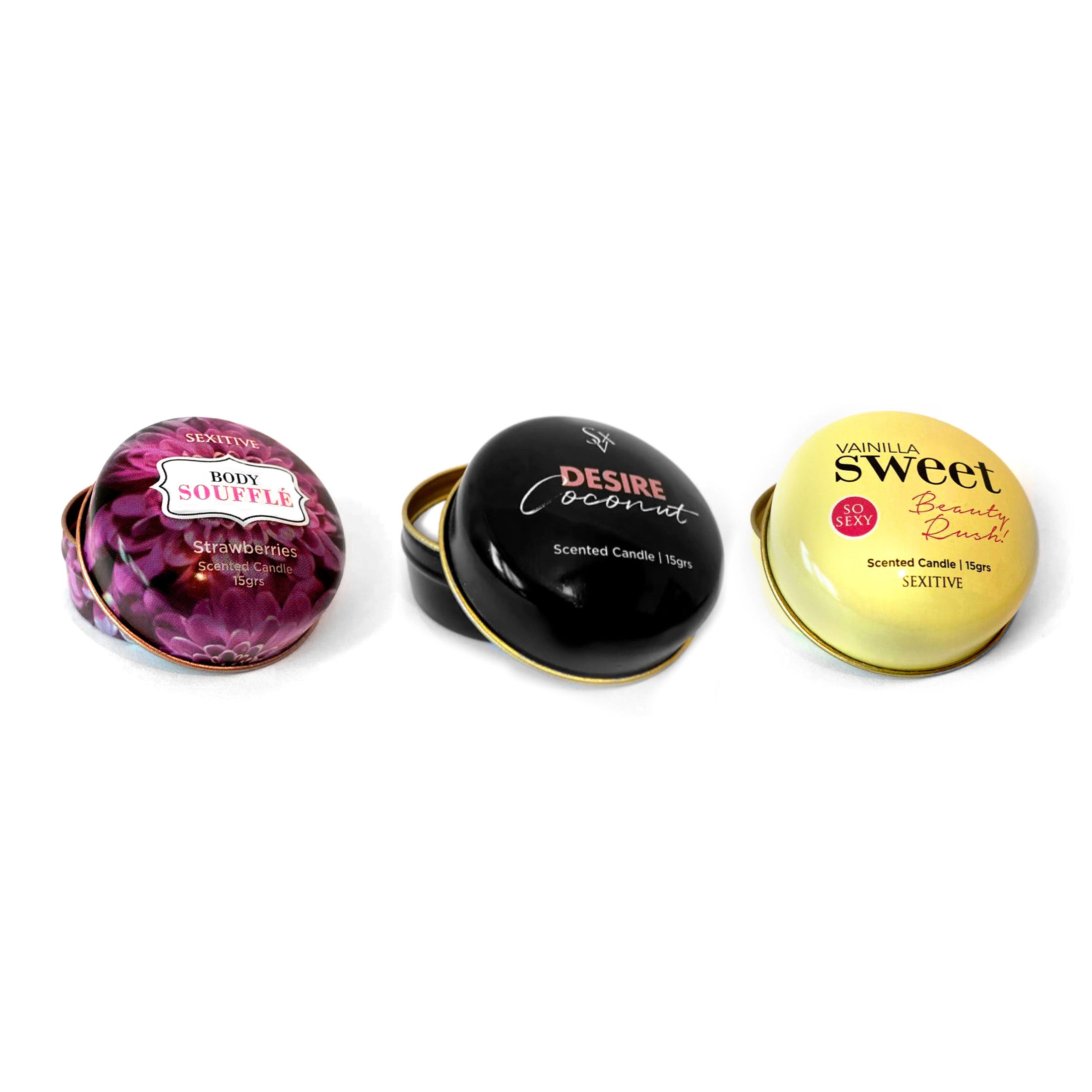 Pack De 3 Mini Velas Para Masaje Love Potion Sexitive 